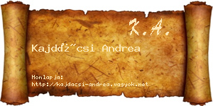 Kajdácsi Andrea névjegykártya